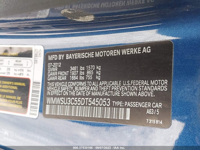 2013 MINI COOPER HARDTOP WMWSU3C55DT545053 Photo 8