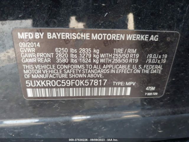 5UXKR0C59F0K57817 BMW X5 Xdrive35i
