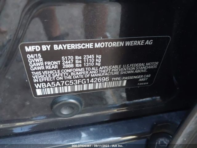 WBA5A7C53FG142696 BMW 5 Series 528i Xdrive