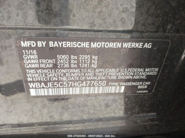 WBAJE5C57HG477650 BMW 5 Series 540i