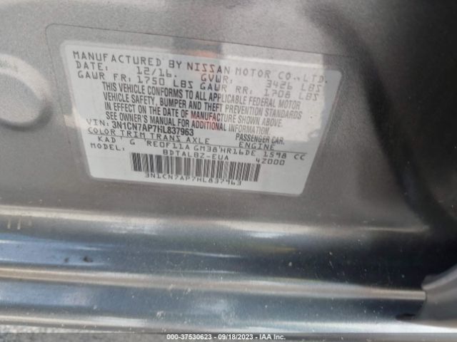 3N1CN7AP7HL837963 Nissan Versa Sedan Sv