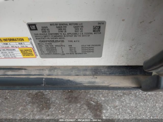 1GKKVPKD2EJ354109 GMC ACADIA SLE
