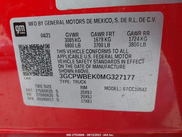 Chevrolet Silverado 1500 Custom 2021 3GCPWBEK0MG327177 Image 9