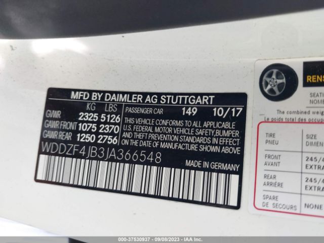 WDDZF4JB3JA366548 Mercedes-Benz E-class E 300