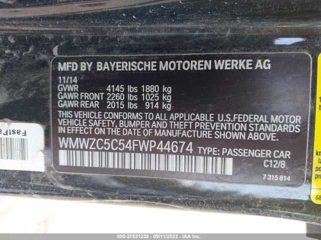2015 MINI COOPER COUNTRYMAN WMWZC5C54FWP44674 Photo 8