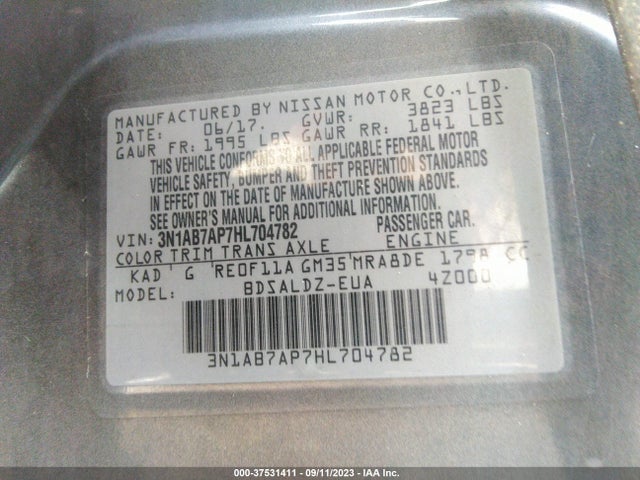 Nissan SENTRA SV 2017 3N1AB7AP7HL704782 Image 9