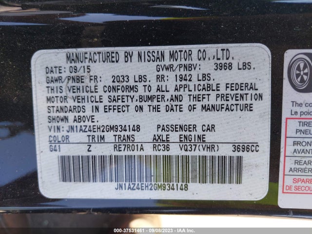 Nissan 2016 2016 JN1AZ4EH2GM934148 Image 21
