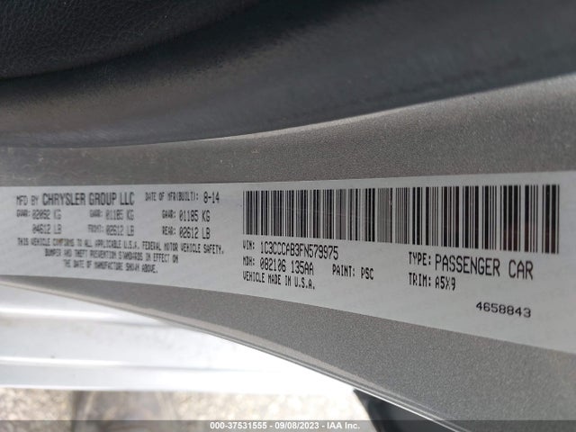 1C3CCCAB3FN579975 Chrysler 200 Limited