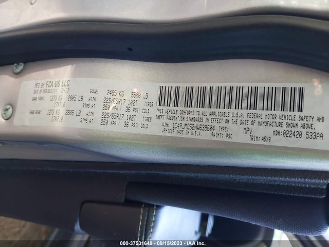 Jeep Cherokee Latitude 2017 1C4PJMCS2HW639604 Image 9