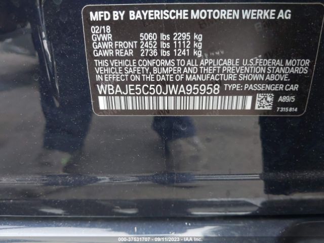 WBAJE5C50JWA95958 BMW 5 Series 540i