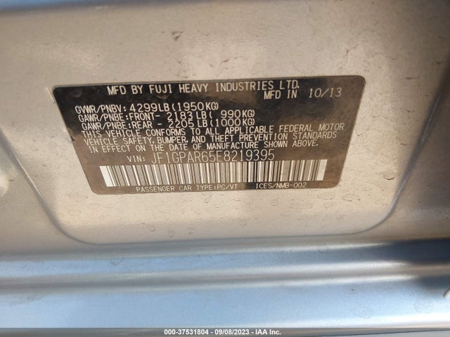 JF1GPAR65E8219395 Subaru Impreza Wagon 2.0i Sport Limited