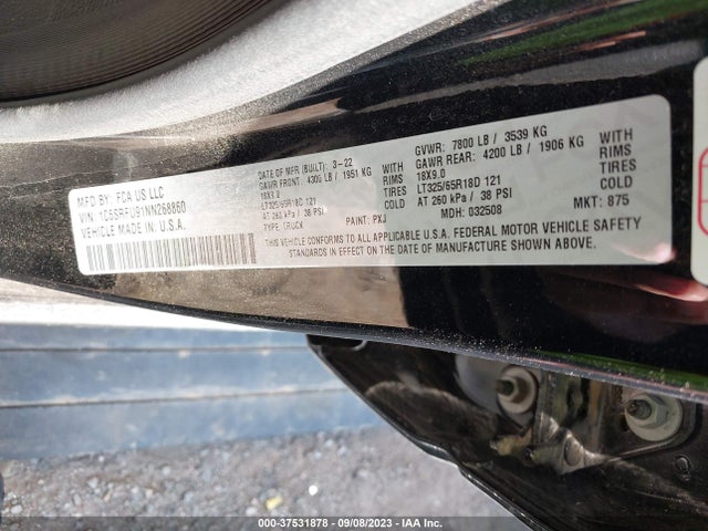1C6SRFU91NN268860 RAM 1500 Trx