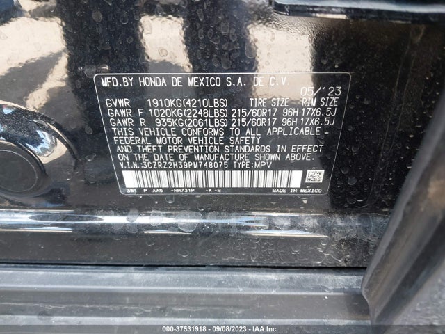 Honda HR-V LX 2023 3CZRZ2H39PM748075 Image 9