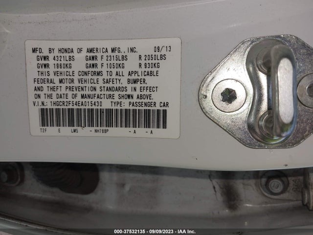 Honda k24w1 2014 1HGCR2F54EA015430 Image 25