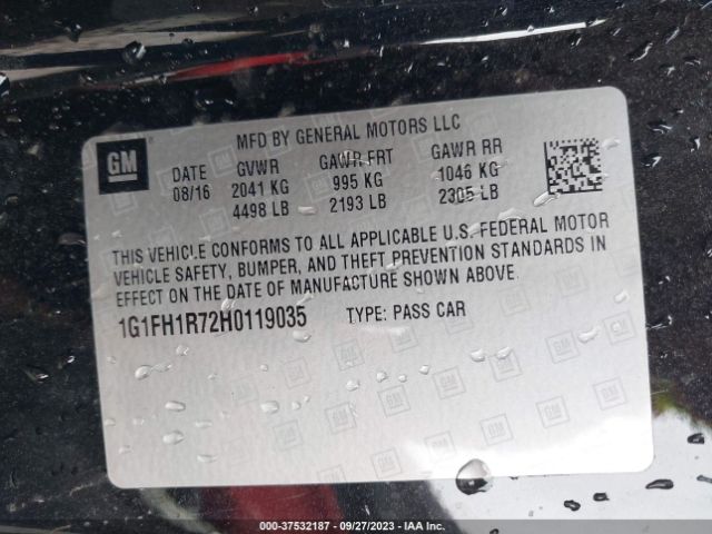 2017 CHEVROLET CAMARO 1G1FH1R72H0119035 Photo 8