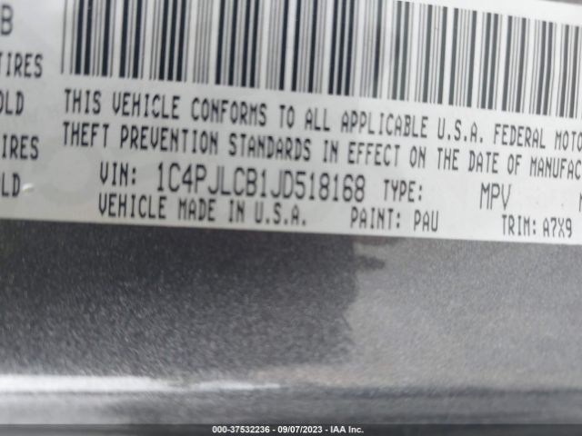 1C4PJLCB1JD518168 Jeep Cherokee Latitude