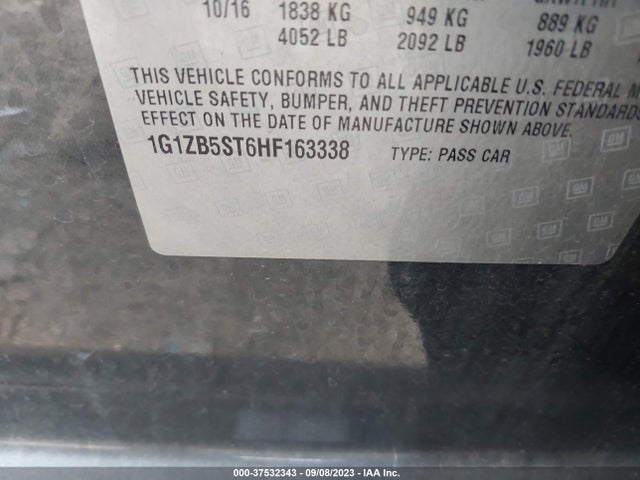 Chevrolet MALIBU LS 2017 1G1ZB5ST6HF163338 Image 9