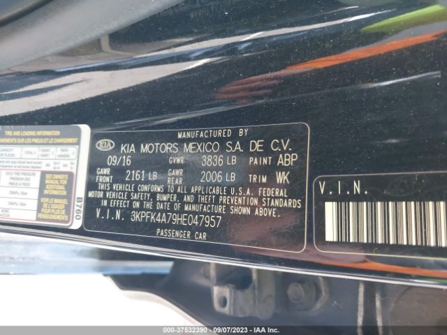3KPFK4A79HE047957 KIA FORTE LX