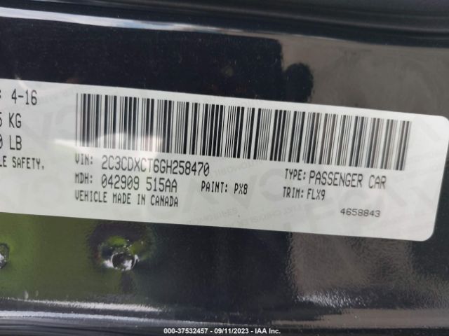 2C3CDXCT6GH258470 Dodge Charger Road/track