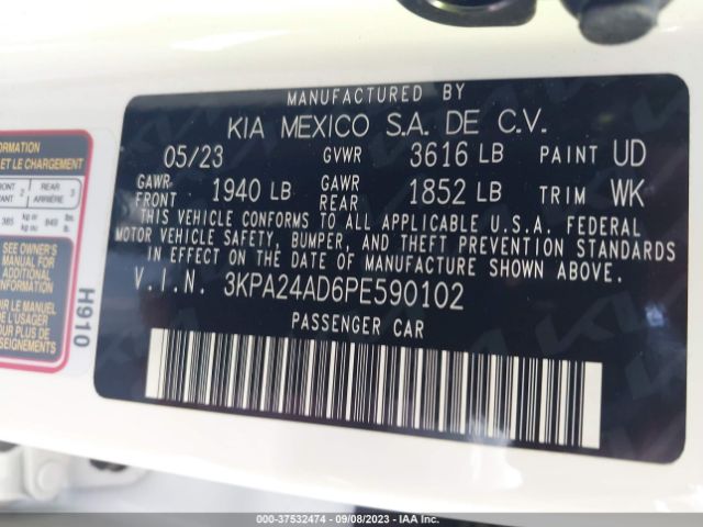 3KPA24AD6PE590102 KIA RIO LX