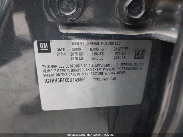 Chevrolet Volt 2014 1G1RH6E4XEU149359 Image 9