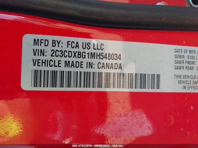 Dodge Charger Sxt 2021 2C3CDXBG1MH548034 Image 9
