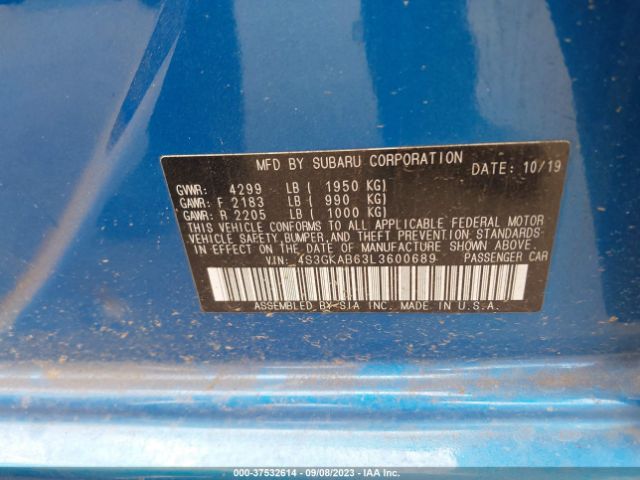 4S3GKAB63L3600689 Subaru Impreza