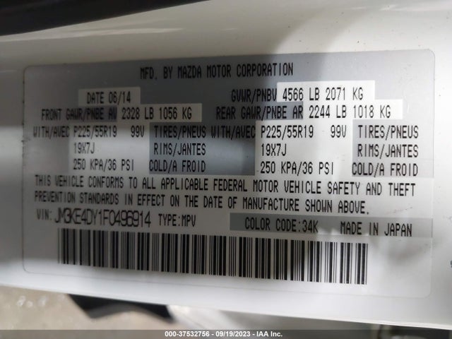 JM3KE4DY1F0496914 Mazda Cx-5 Grand Touring