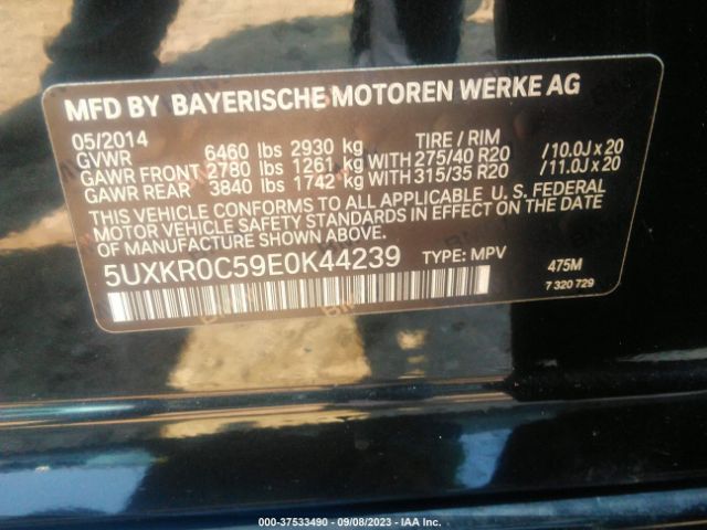 5UXKR0C59E0K44239 BMW X5 Xdrive35i