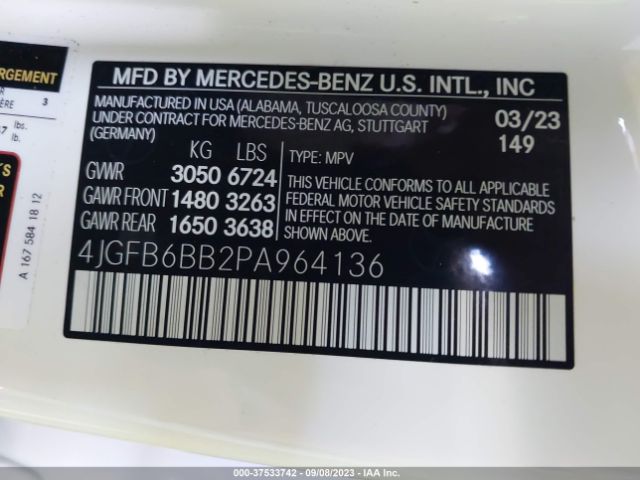 4JGFB6BB2PA964136 Mercedes-Benz Gle Amg Gle 53
