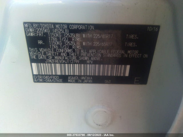 2017 TOYOTA RAV4 JTMZFREV0HJ112799 Photo 8