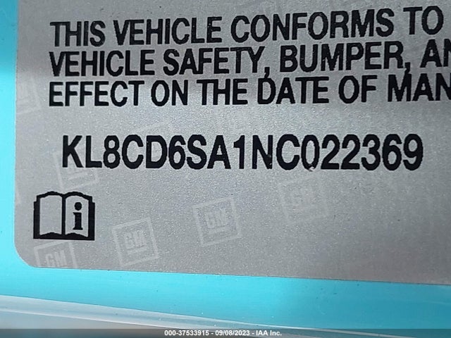 Chevrolet SPARK 1LT 2022 KL8CD6SA1NC022369 Image 9