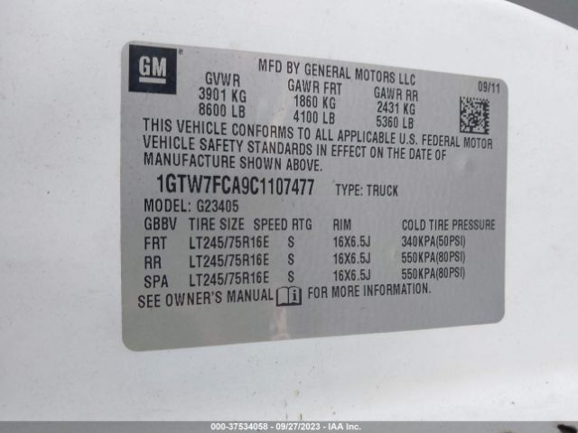 2012 GMC SAVANA CARGO VAN 1GTW7FCA9C1107477 Photo 8