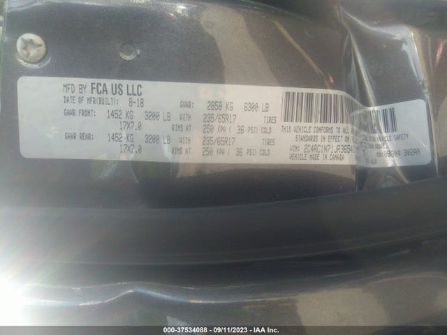 2C4RC1N71JR365417 Chrysler Pacifica Hybrid Limited