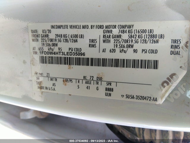 2020 Ford F-450, VIN: 1FD0W4HT3LED35096