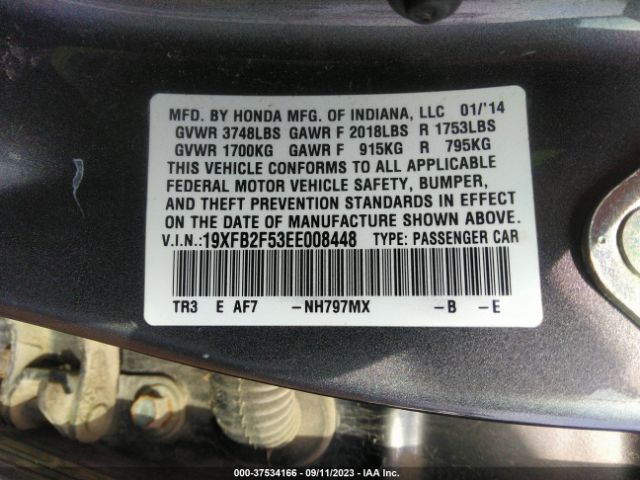 19XFB2F53EE008448 Honda Civic Sedan Lx