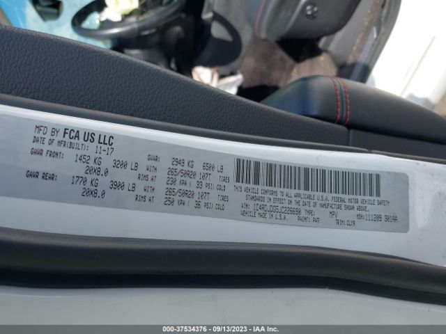 1C4RDJDG5JC226690 Dodge DURANGO GT