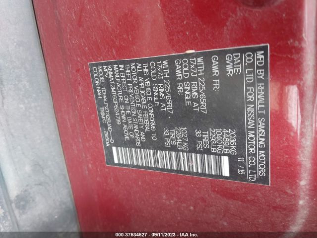 KNMAT2MT6GP624799 Nissan ROGUE S