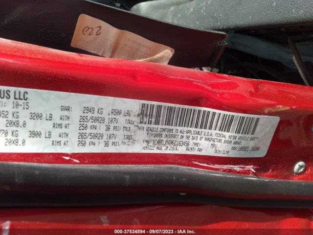 1C4RDJDG0FC163456 Dodge DURANGO LIMITED