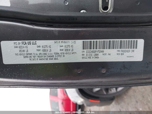 Dodge Charger Se 2015 2C3CDXBG8FH752400 Image 9