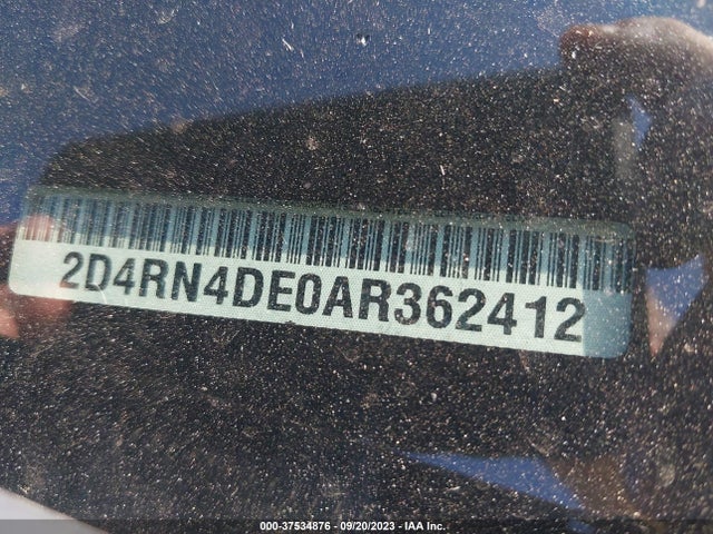 2010 DODGE GRAND CARAVAN SE VIN: 2D4RN4DE0AR362412