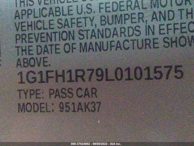 2020 CHEVROLET CAMARO 2SS VIN: 1G1FH1R79L0101575
