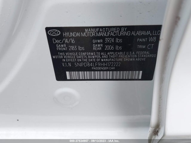 Hyundai Elantra Value Edition 2017 5NPD84LF9HH172222 Image 9