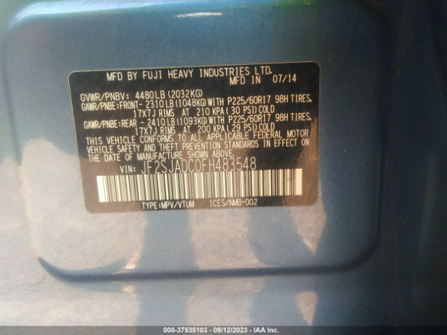 JF2SJADC0FH483548 Subaru Forester 2.5i Premium