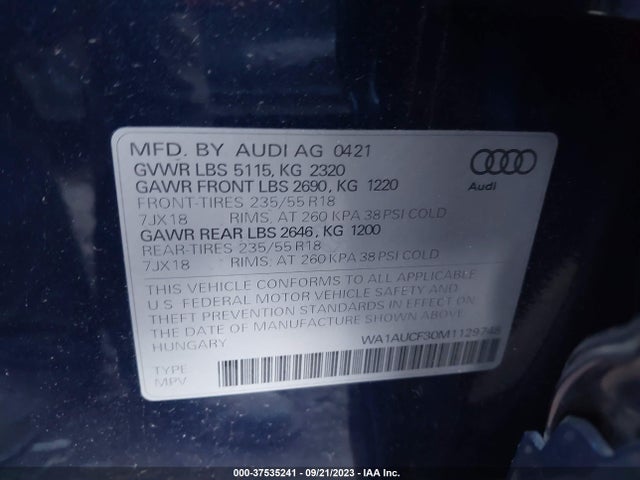 WA1AUCF30M1129748 Audi Q3 PREMIUM