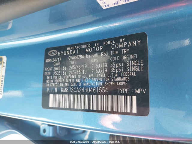 Hyundai Tucson Night 2017 KM8J3CA24HU461554 Image 15