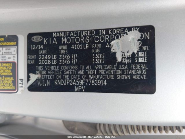 KNDJP3A59F7783914 KIA SOUL +