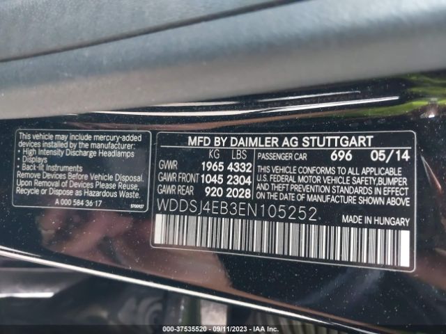WDDSJ4EB3EN105252 Mercedes-Benz Cla-class Cla 250