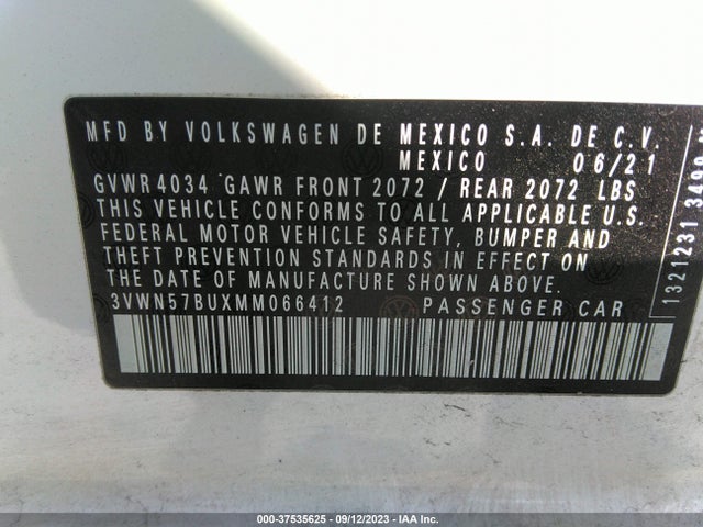 3VWN57BUXMM066412 Volkswagen Jetta S/r-line