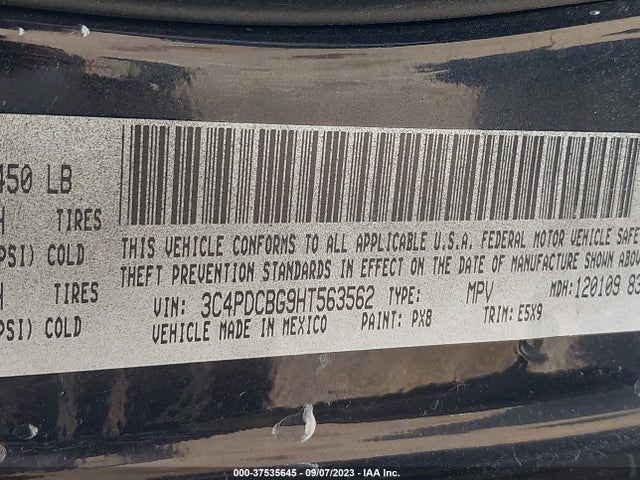 Dodge Journey Sxt 2017 3C4PDCBG9HT563562 Image 9